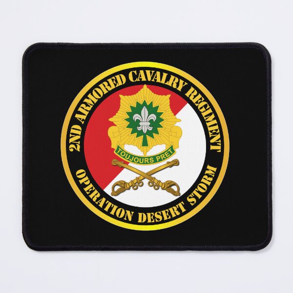 Item preview, Army - 2nd Armored Cavalry Regiment DUI - Red White - Operation Desert Storm designed and sold by Military Insignia Products.