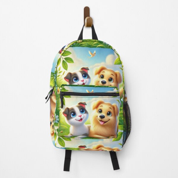 Item preview, A cartoon cat and dog lying in a grassy field designed and sold by MagicMaker1984.
