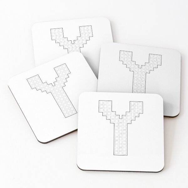 Item preview, Uppercase Y -  White Pixel Block Character designed and sold by PixelGlyphs.