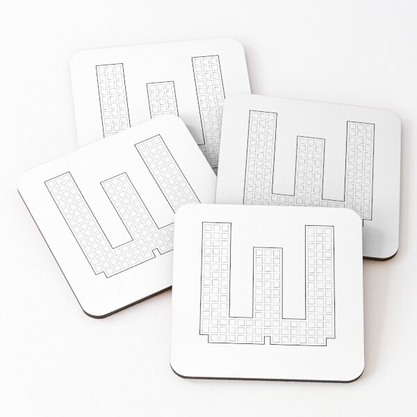 Item preview, Uppercase W -  White Pixel Block Character designed and sold by PixelGlyphs.
