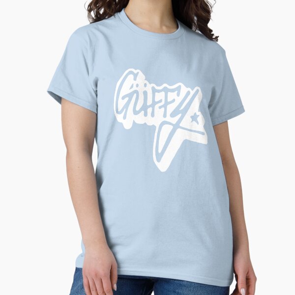 Vista previa del artículo con la obra «Logotipo de diseño transparente con contorno blanco de la marca de ropa Güffy/Guffy de Los Santos, San Andreas», diseñado y vendido por Mercy Apparel.