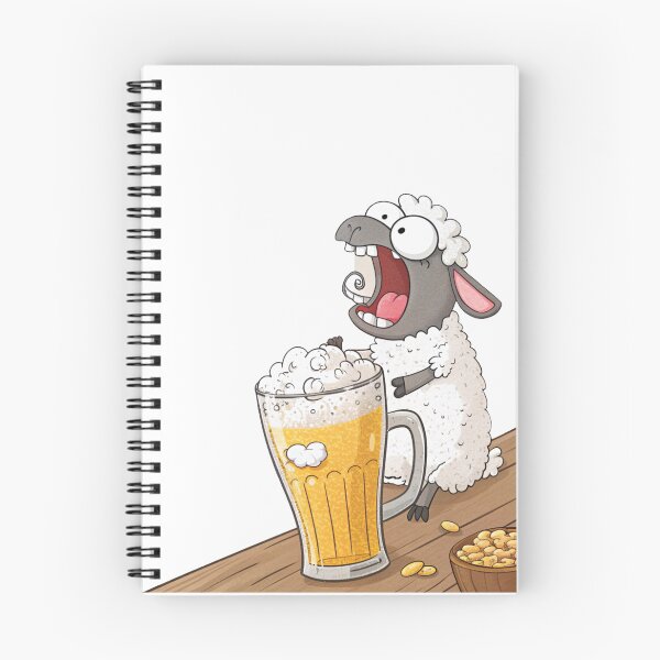 Aperçu de l'œuvre Moutons et bière amusants : design hilarant « BEEEEER » créée et vendue par HarbeShop.