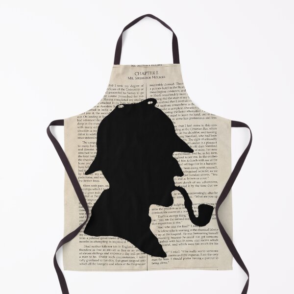 Item preview, Sherlock Holmes Silhouette Book Page Art Print - Literary Wall Art designed and sold by Very Peculiar.
