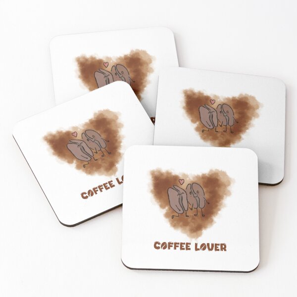 Item preview, Coffee Lover - coffee beans in love with hearts and kisses designed and sold by jumpBlueberry.