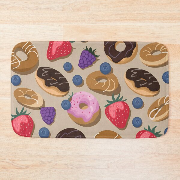 Item preview, Donut and berry pattern designed and sold by Haji  Kamora.