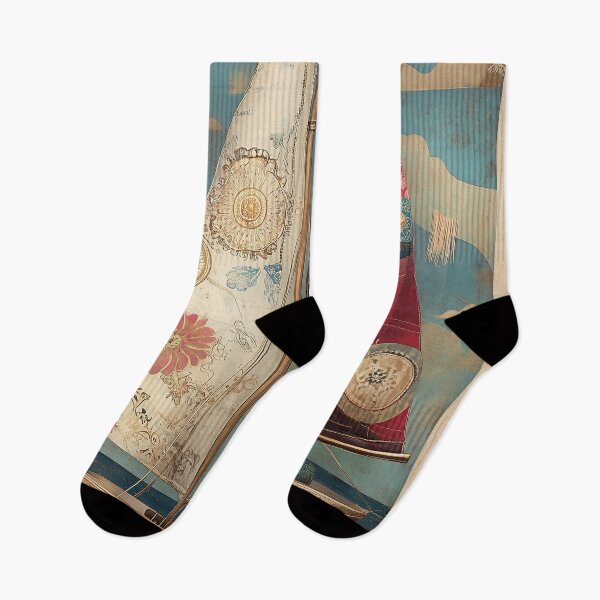 Item preview, Sailboat in patchwork, burgundy blue and earth colors designed and sold by celiacreatec.