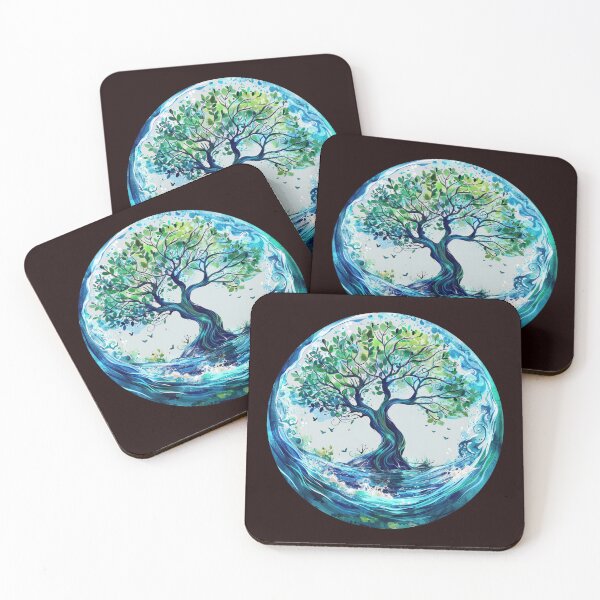 Item preview, Tree Of Life - Tree of Elements - Yin Yang Nature Art - Elements in Harmony designed and sold by EmiBarDesign.