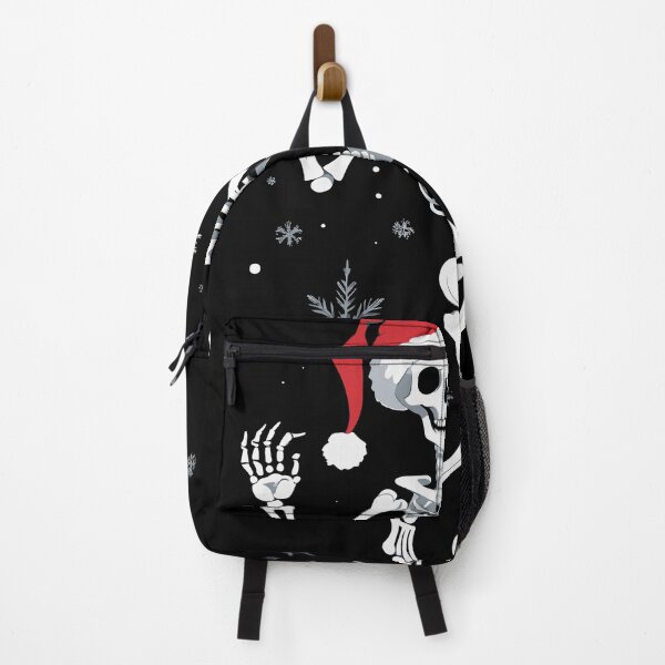 Item preview, Skeleton Santa Design – Spooky Christmas Art with Dancing Skeleton and Snowflakes designed and sold by DrawHandArt.