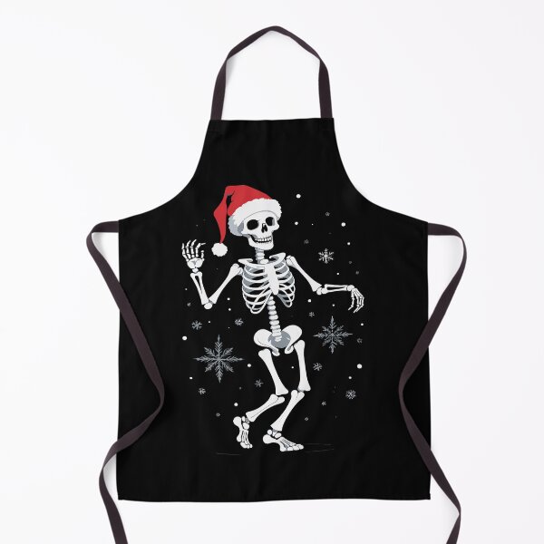 Item preview, Skeleton Santa Design – Spooky Christmas Art with Dancing Skeleton and Snowflakes designed and sold by DrawHandArt.
