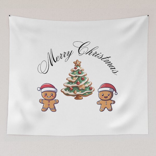 Item preview, Festive Christmas tree and cheerful Christmas gingerbreads. Merry Christmas to everyone (v.2) designed and sold by All43.