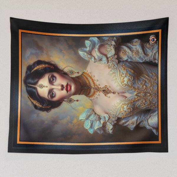Item preview, Exquisite Classical Elegance Of A Woman In Golden Attire Stunning AI Concept Art by Xzendor7 designed and sold by Xzendor7 Digital Art Creations.