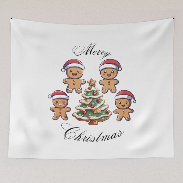 Item preview, Festive Christmas tree and cheerful Christmas gingerbreads. Merry Christmas to everyone (v.4) designed and sold by All43.