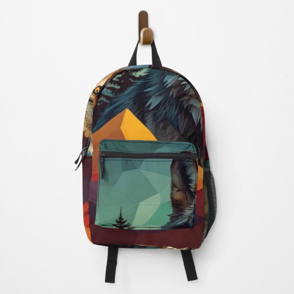 Item preview, Geometric Wolf Spirit - Sacred Geometry Wildlife Art Low Poly Design designed and sold by SJZDesign.