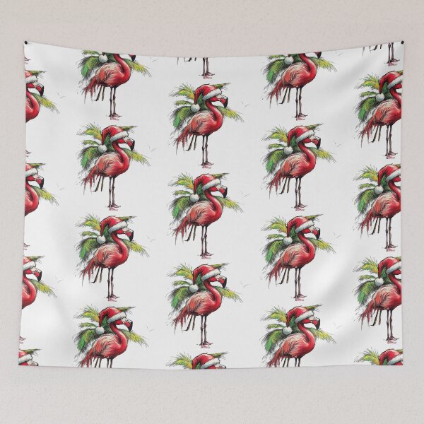 Item preview, Christmas Flamingo – Tropical Holiday Cheer designed and sold by ArtfullyJua.