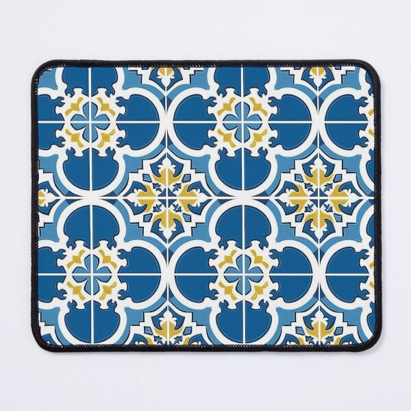 Item preview, Blue and Yellow Mediterranean tile pattern designed and sold by Tirsot.