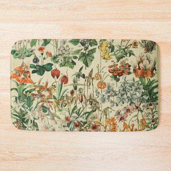 Item preview, dolphe millot fleurs 1800s poster designed and sold by AntiqueGallery.