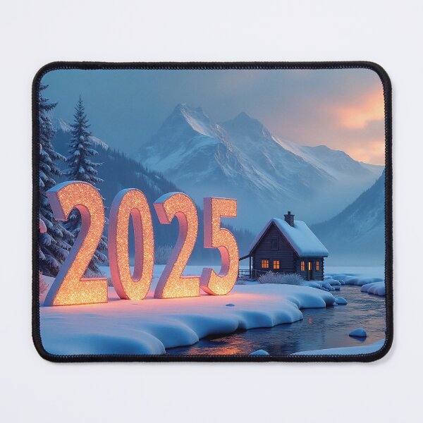 Item preview, 3D number '2025' in a cold, beautiful winter landscape designed and sold by 4Seasons.