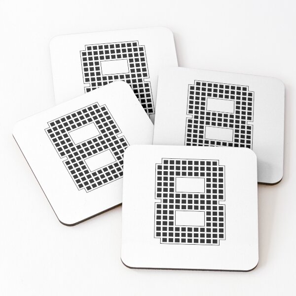 Item preview, Número 8 - Personaje de bloque de píxeles negros designed and sold by PixelGlyphs.