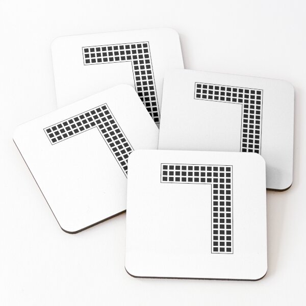 Item preview, Number 7 - Black Pixel Block Character designed and sold by PixelGlyphs.