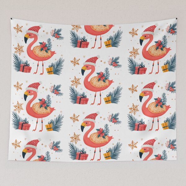 Item preview, Festive Christmas Flamingo – Holiday Cheer Design designed and sold by ArtfullyJua.