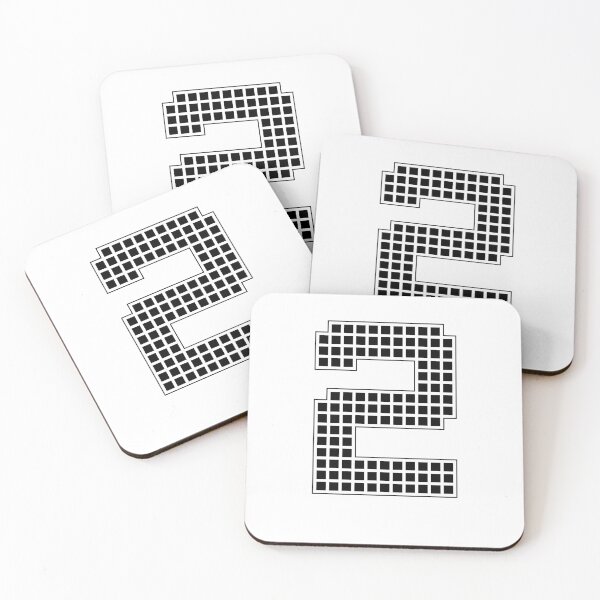 Item preview, Number 2 - Black Pixel Block Character designed and sold by PixelGlyphs.