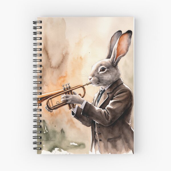 Item preview, Rabbit playing Trumpet designed and sold by QuidNimbus.