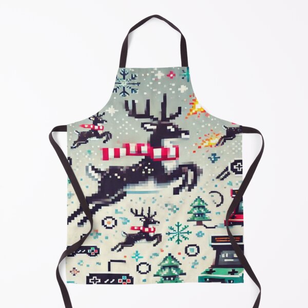 Item preview, Gaming Reindeer in Pixel Snowstorms – Perfect Gift for Holidays designed and sold by Imaginarium of Chaos falcon88 .