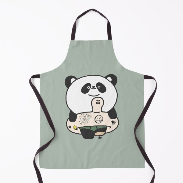 Item preview, cute panda without a leg goes for a swim designed and sold by alesamoon.