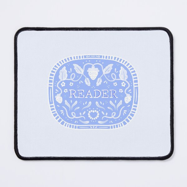 Item preview, Reader floral sign, blue flowers designed and sold by rizdrawings.