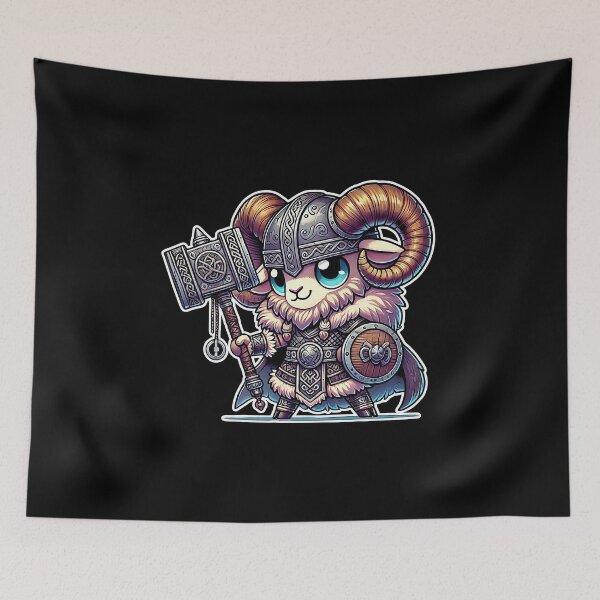 Item preview, Fun and Imposing Kawaii Viking Ram designed and sold by lAnJefurtifeu.