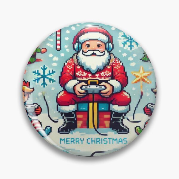 Item preview, Santa’s Pixelated Gaming Hideout – Perfect Gift for Holidays designed and sold by Imaginarium of Chaos falcon88 .