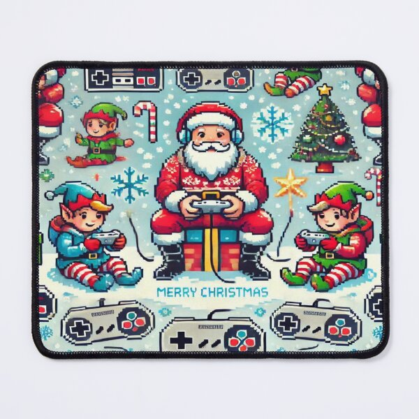 Item preview, Santa’s Pixelated Gaming Hideout – Perfect Gift for Holidays designed and sold by Imaginarium of Chaos falcon88 .