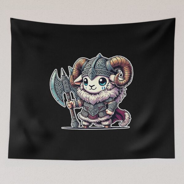 Item preview, Fun and Imposing Kawaii Viking Ram designed and sold by lAnJefurtifeu.