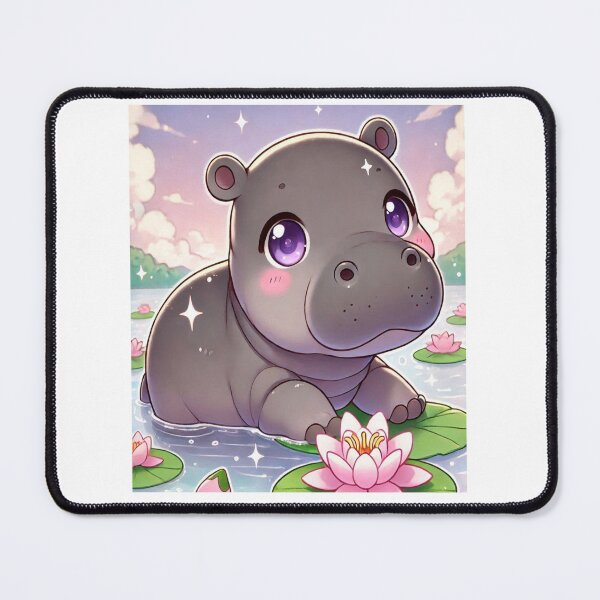 Item preview, Adorable Kawaii Baby Pygmy Hippo designed and sold by VultureXP.