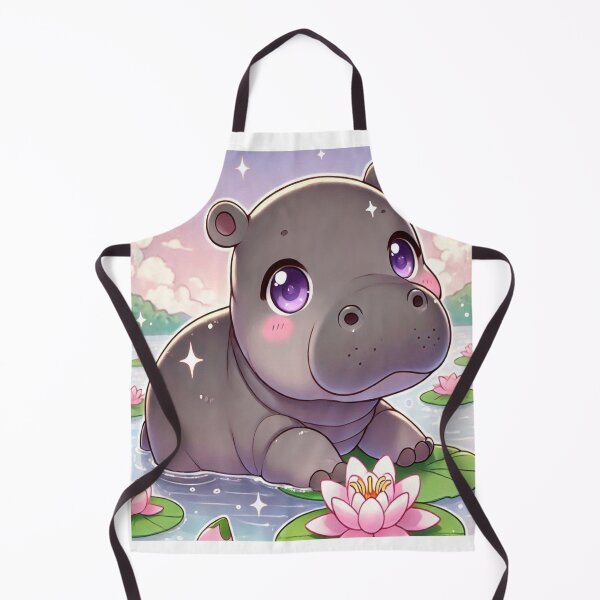 Item preview, Adorable Kawaii Baby Pygmy Hippo designed and sold by VultureXP.