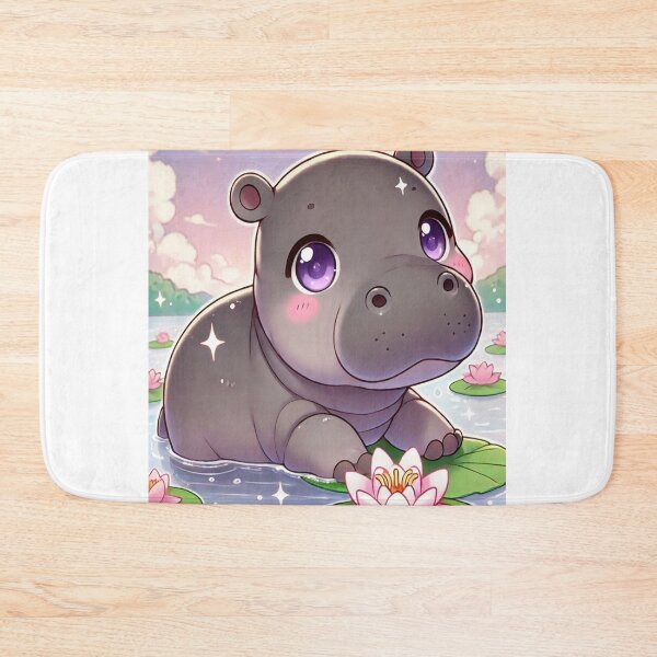 Item preview, Adorable Kawaii Baby Pygmy Hippo designed and sold by VultureXP.