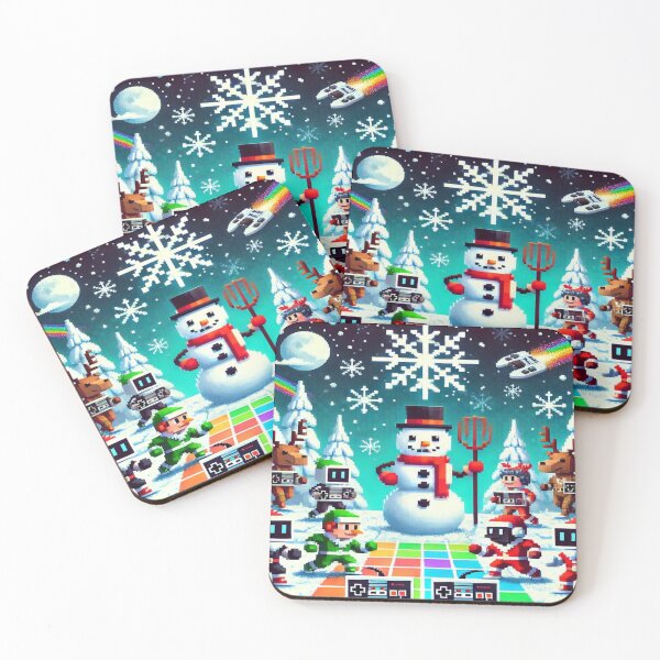 Item preview, Frosty Gamers and Pixel Power – Perfect Gift for Holidays designed and sold by Imaginarium of Chaos falcon88 .