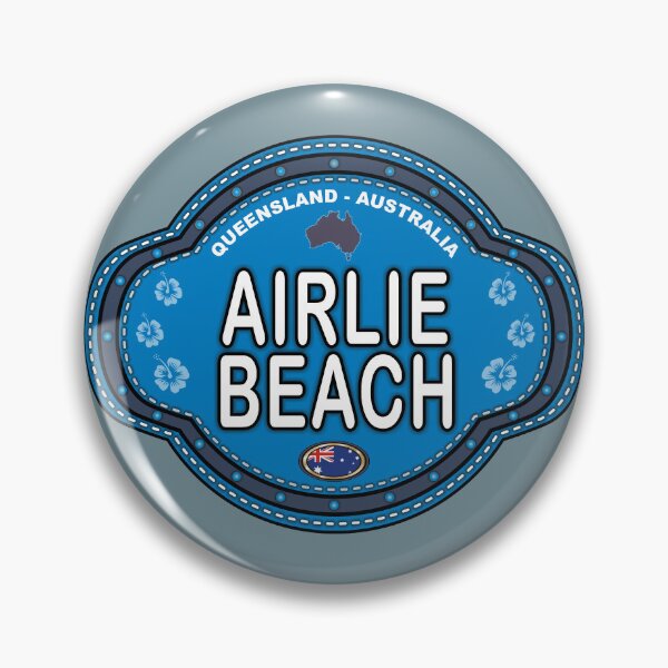 Item preview, Airlie Beach Australia stitching effect emblem designed and sold by studioss76.