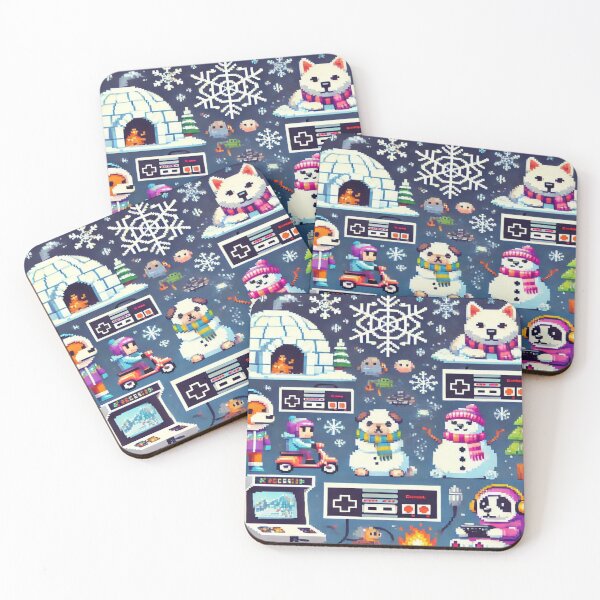 Item preview, Pixelated Winter Arcade – Perfect Gift for Holidays designed and sold by Imaginarium of Chaos falcon88 .