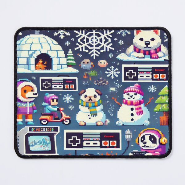 Item preview, Pixelated Winter Arcade – Perfect Gift for Holidays designed and sold by Imaginarium of Chaos falcon88 .