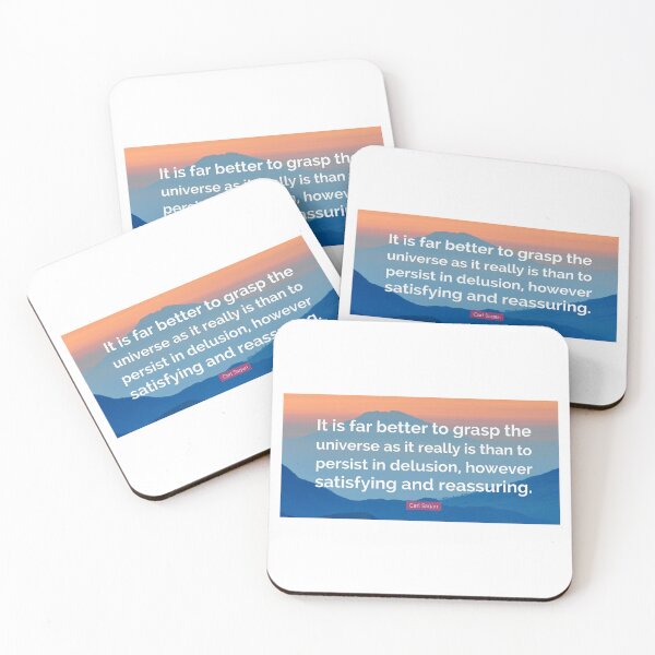Item preview, Car Sagan Quote_Reality and Truth over Comforting Delusions designed and sold by Quotology.