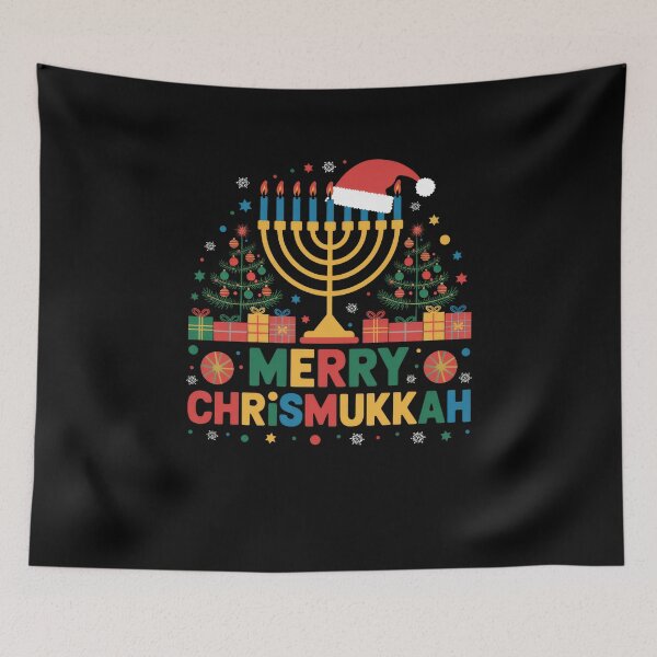 Item preview, Merry Chrismukkah 2024 Happy Hanukkah Christmas  Santa Hat designed and sold by PosiMCreations.