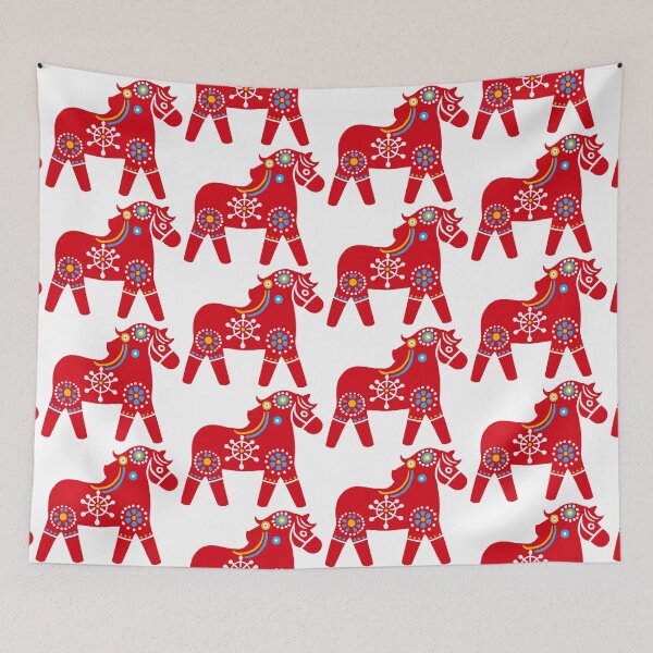 Item preview, Scandinavian dala horse designed and sold by FreshArtFusion.