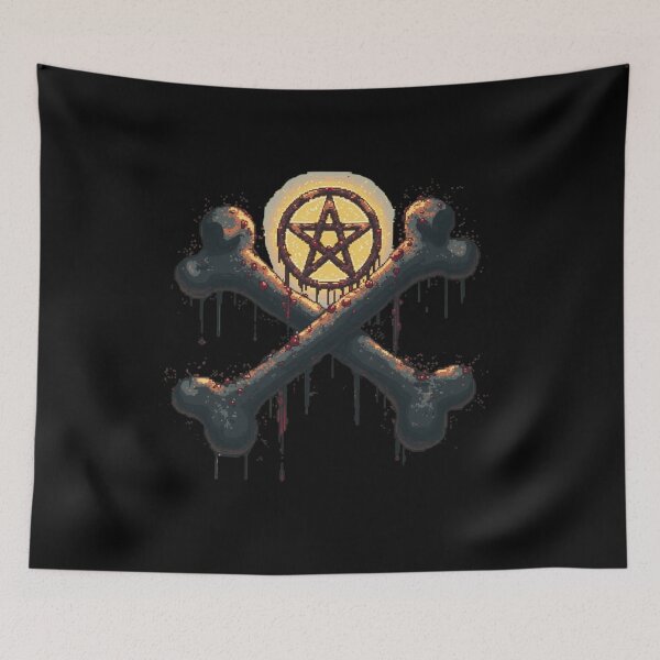 Item preview, Crossed bones with a Pentagram designed and sold by SignumShop.