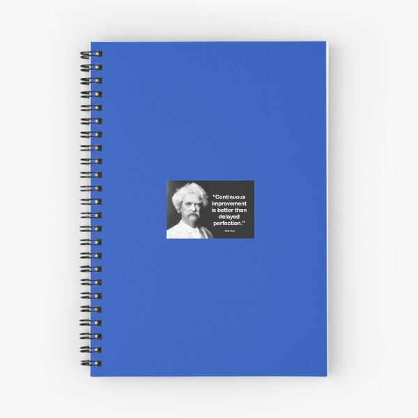 Item preview, Mark Twain Quote_Personal Improvement over Perfection designed and sold by Quotology.