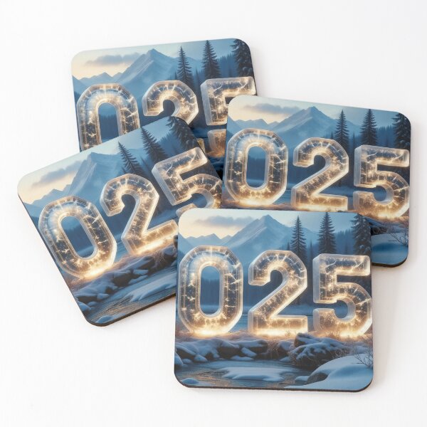 Item preview, Icy 3D number '2025' in a cold, beautiful winter landscape designed and sold by 4Seasons.