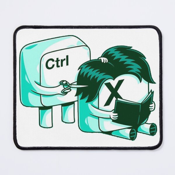 Item preview, Ctrl + X Funny Minimalist Design Sticker, Poster, and Apparel designed and sold by HarbeShop.