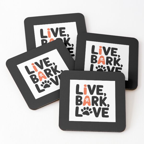Item preview, A cute T-shirt design on the phrase "Live, bark, love" in playful fonts.  designed and sold by Peters50.