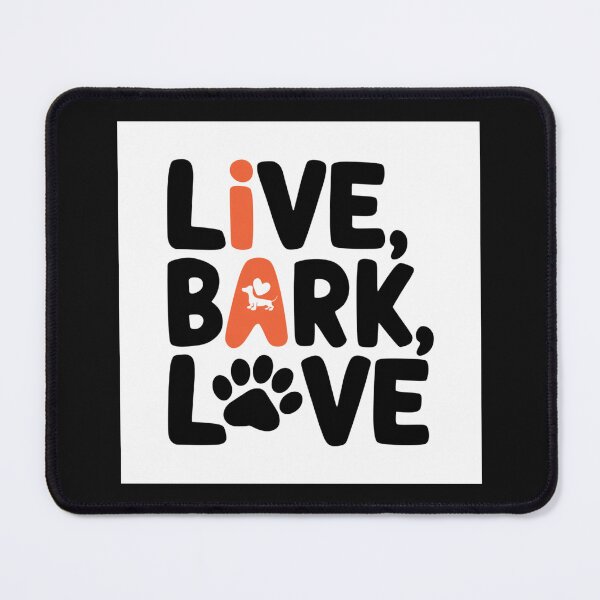 Item preview, A cute T-shirt design on the phrase "Live, bark, love" in playful fonts. designed and sold by Peters50.
