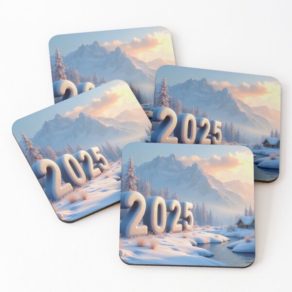 Item preview, 3D number '2025' in a cold, beautiful winter landscape designed and sold by 4Seasons.